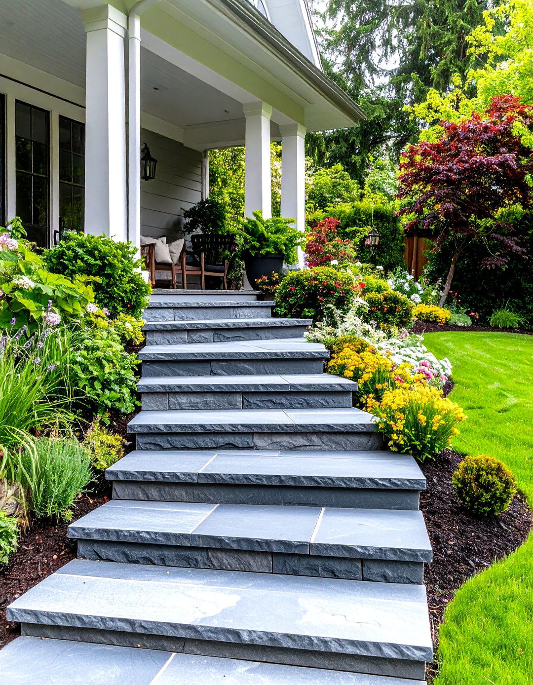 Stamped Concrete Porch Steps - 30 porch steps ideas