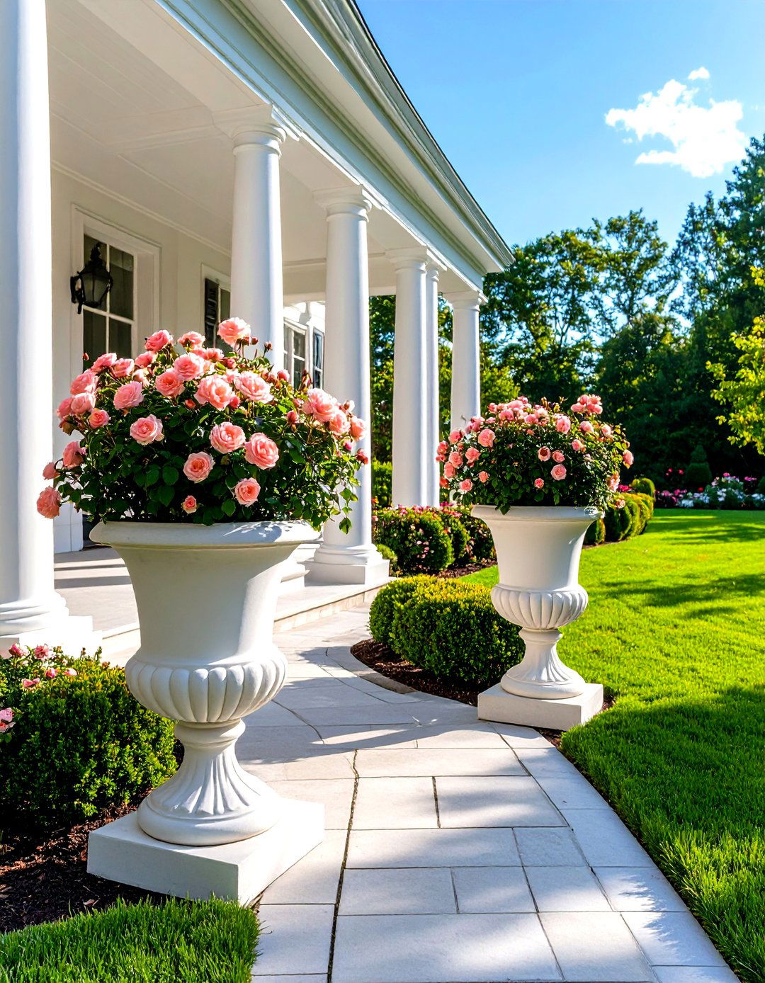 Standard Roses for a Formal Accent - 30 rose garden ideas