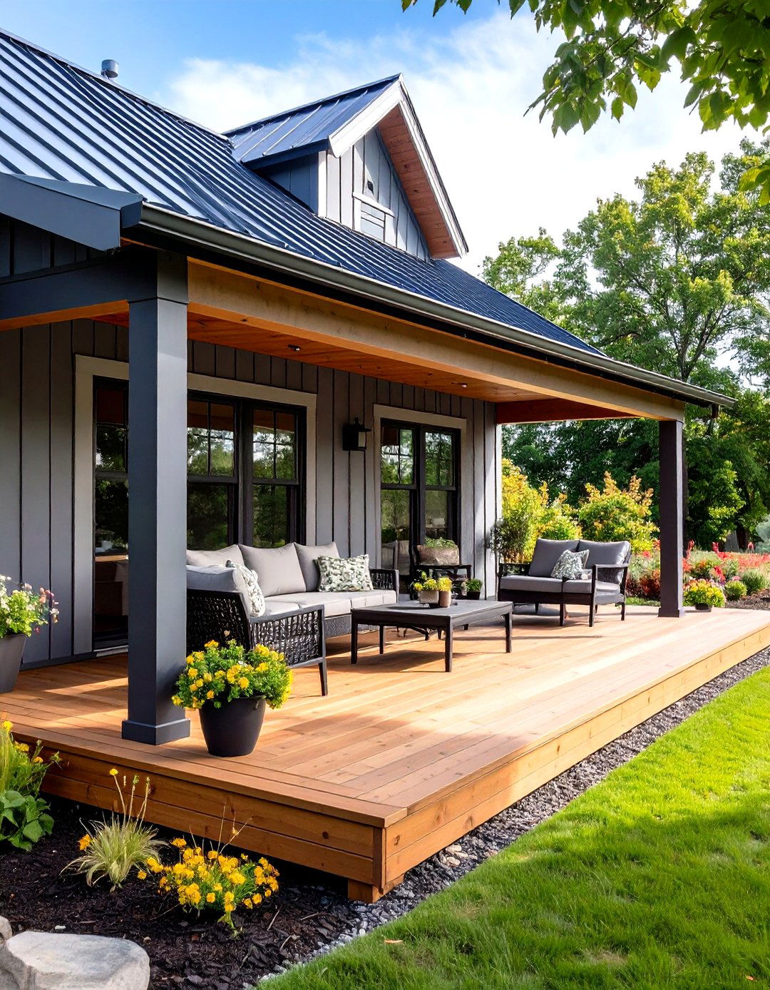 Standing Seam Metal Roof Porch Cover - 30 porch cover ideas