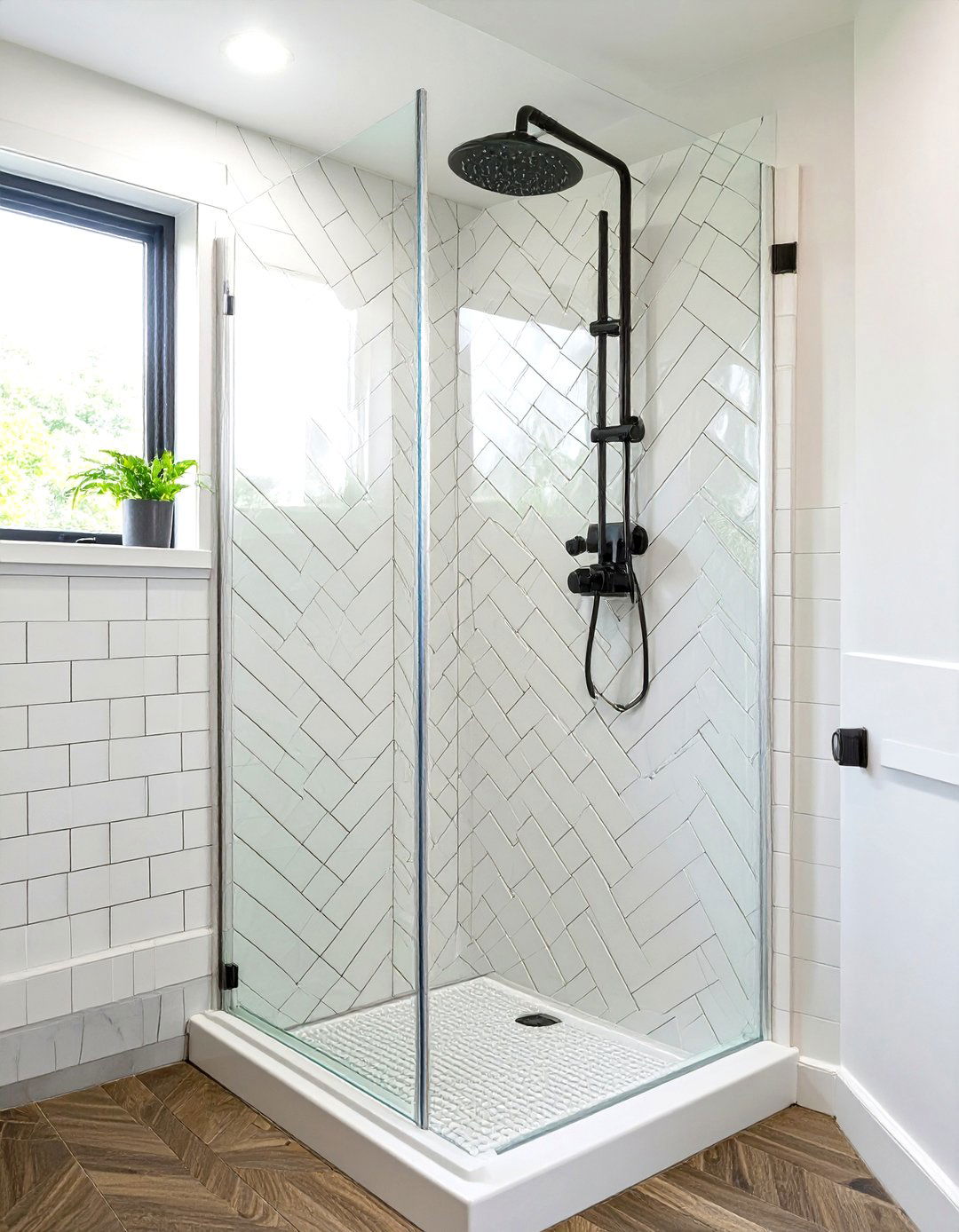 Standing Shower with Subway Tiles - 30 standing shower ideas