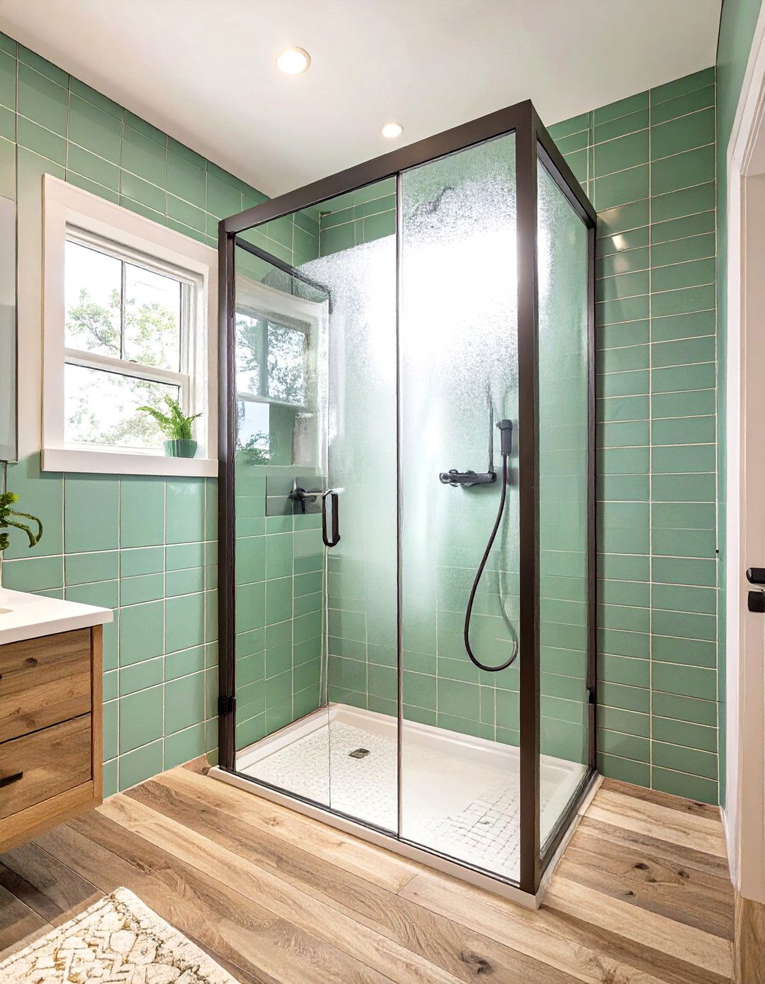 Standing Shower with a Window Inside - 30 standing shower ideas