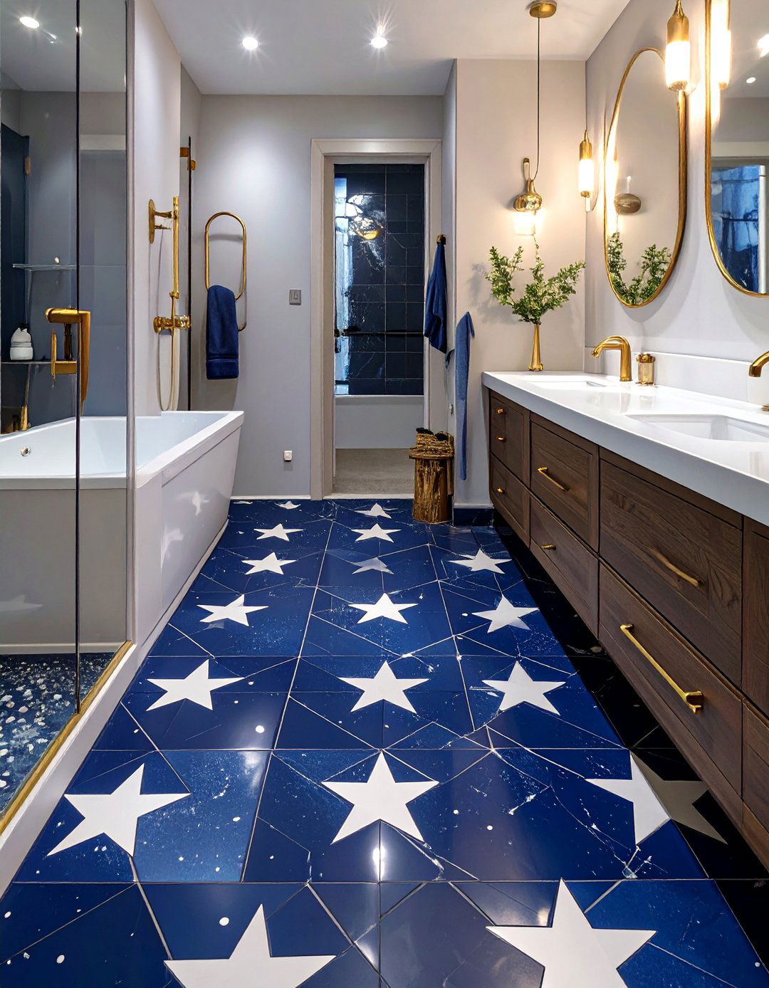 Star Pattern Tile Bathroom Floors - 30 bathroom floors ideas