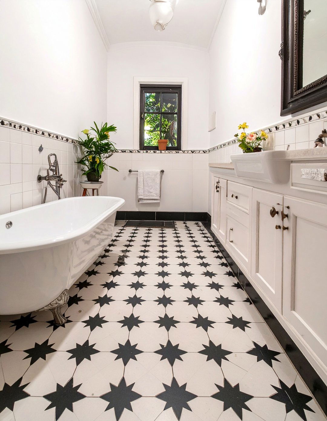 Star Patterned Bathroom Floor Tiles - 30 bathroom floor tiles ideas