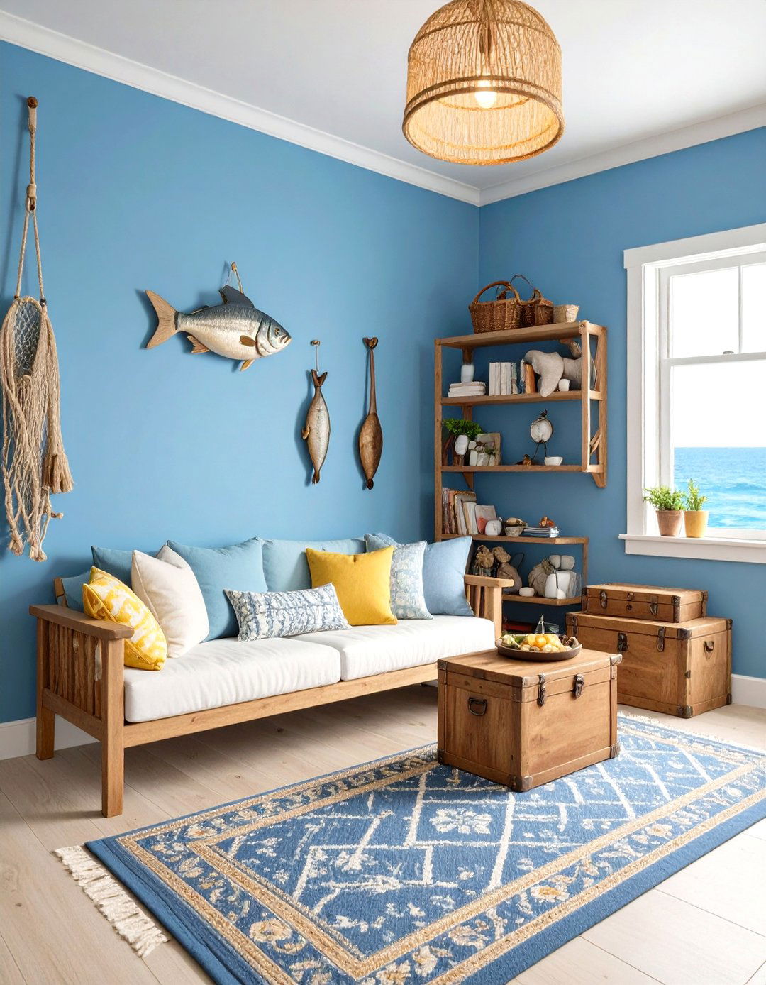 Stardew Valley Ocean Themed Fishermans Lounge - 30 stardew valley house design ideas