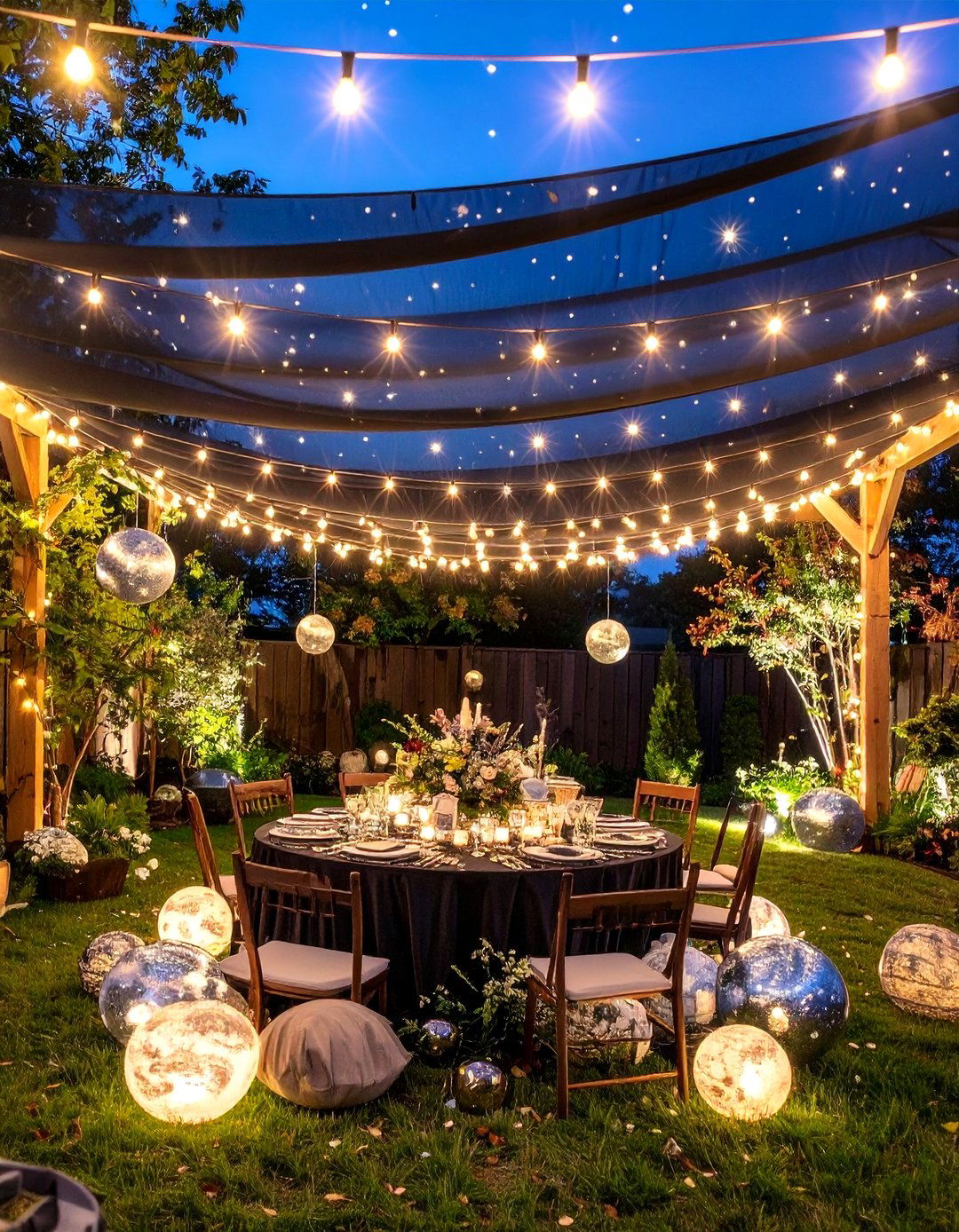 Starry Night Galaxy Party - 30 backyard sweet 16 party ideas at home