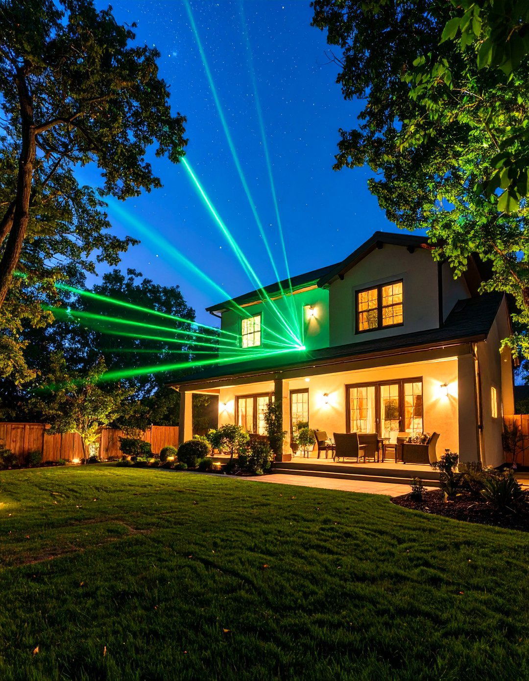 Starry Night Laser Projector - 30 patio lights ideas