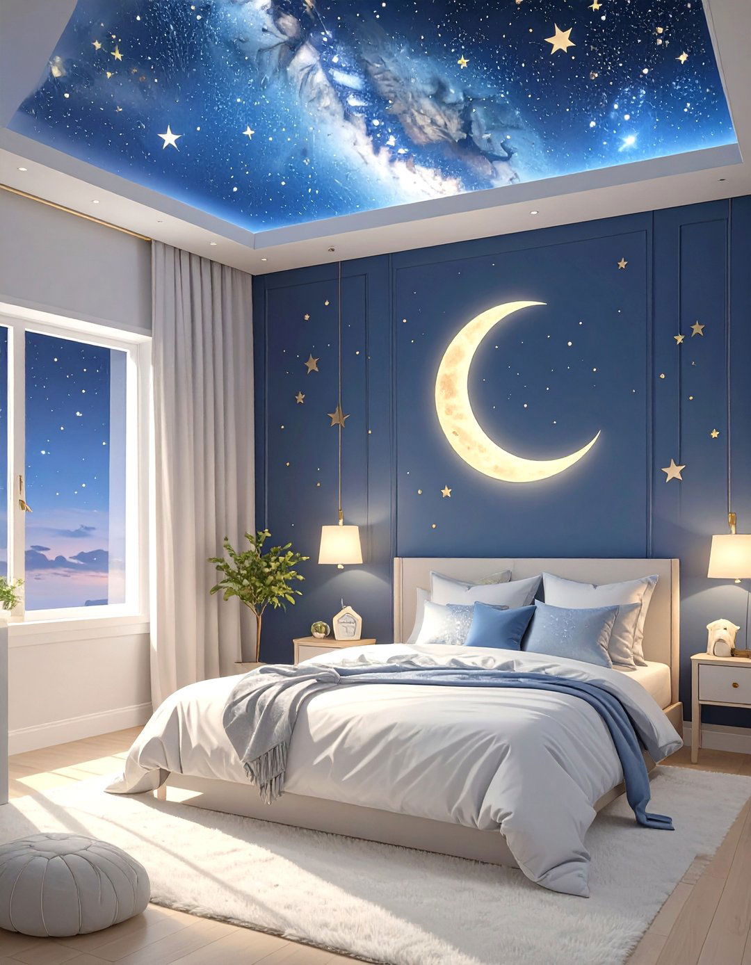 Starry Night Sky Room - 30 cute room decor ideas