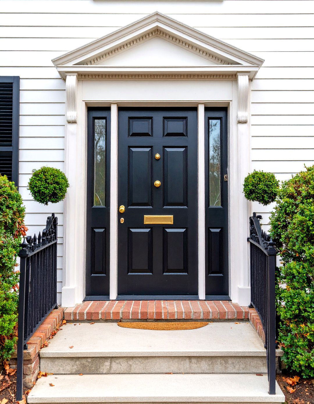 Stately Georgian Panel Front Door - 30 entryway front door ideas