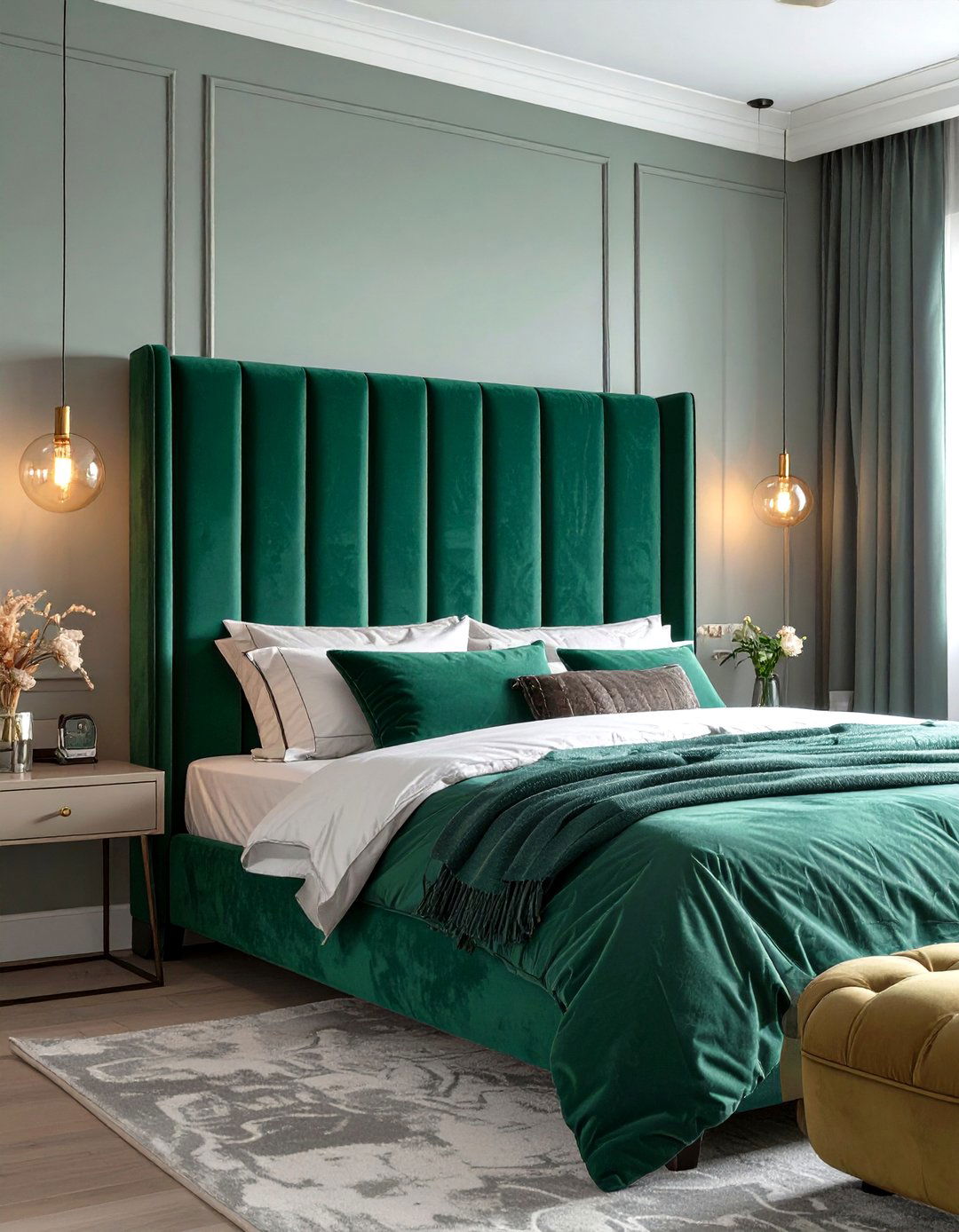 Statement Headboard in a Small Bedroom - 30 small bedroom interior design ideas