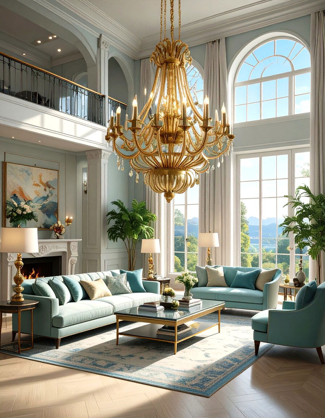 Statement Lighting Fixture in the Sitting Room - 30 sitting room decor ideas