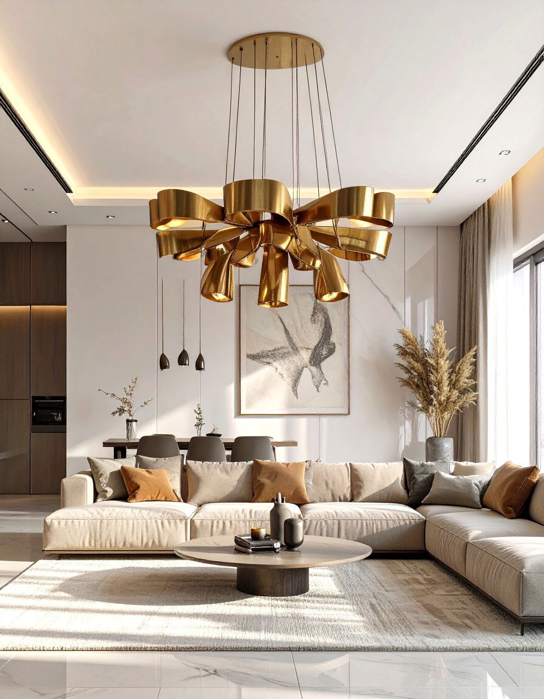 Statement Lighting Living Room - 30 contemporary living room ideas
