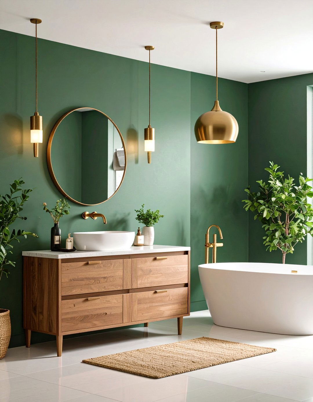 Statement Pendant Lighting in a Bathroom - 30 12 bathroom ideas