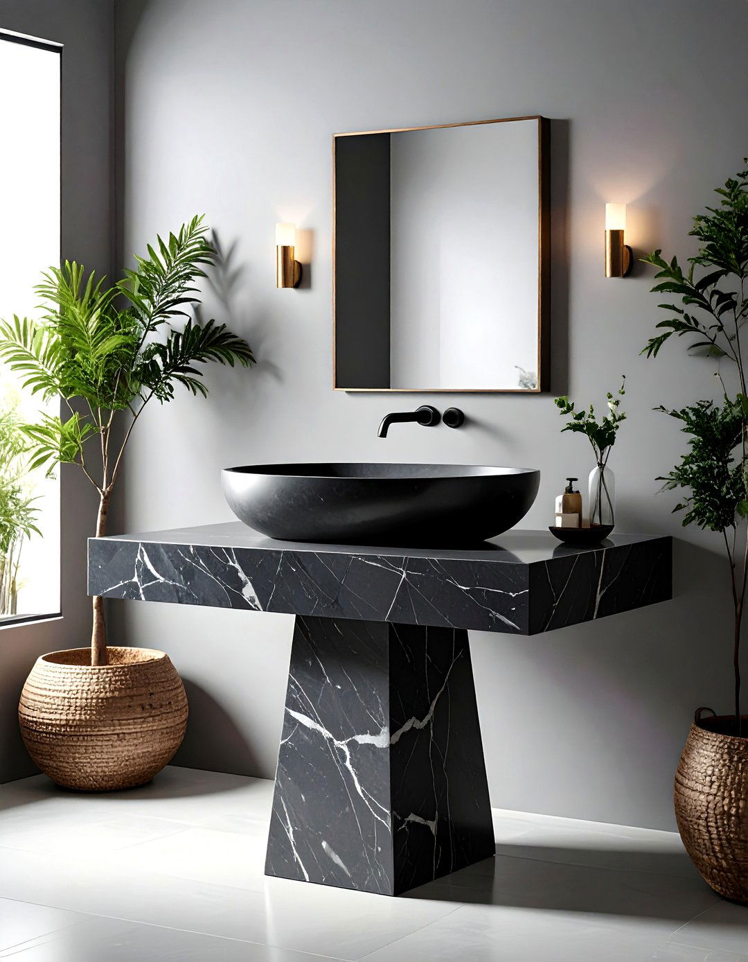 Statement Stone Sink Bathroom - 30 2025 bathroom ideas