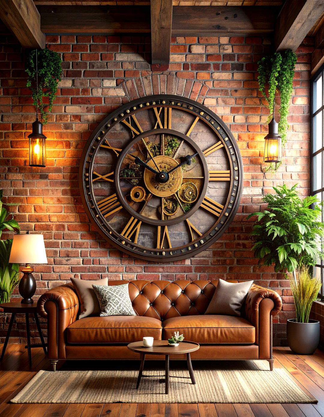 Statement Wall Clock - 30 large wall decor ideas for living room