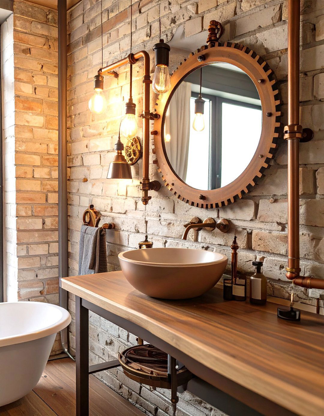 Steampunk Bathroom Lighting - 30 bathroom lighting ideas over mirror