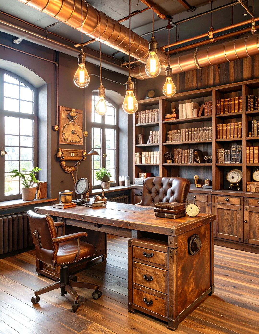 Steampunk Industrial Fantasy - 30 interior design masters ideas