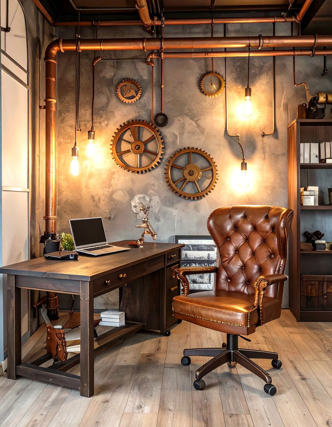 Steampunk Industrial Fusion - 30 home decor ideas ththomedec