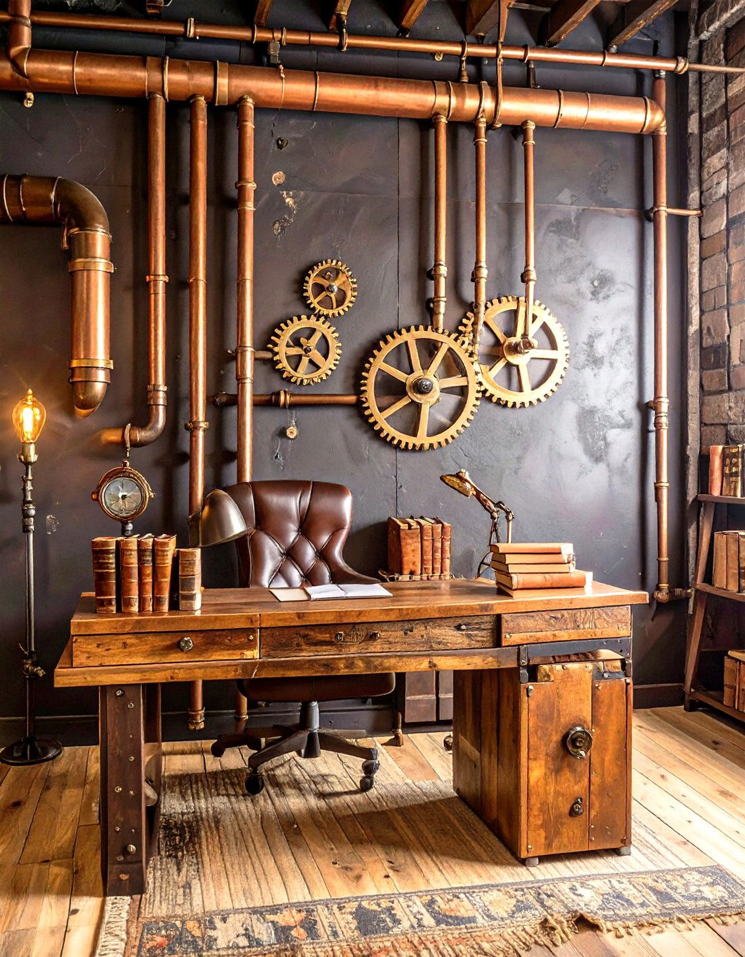Steampunk Industrial Fusion - 30 home interior design ideas