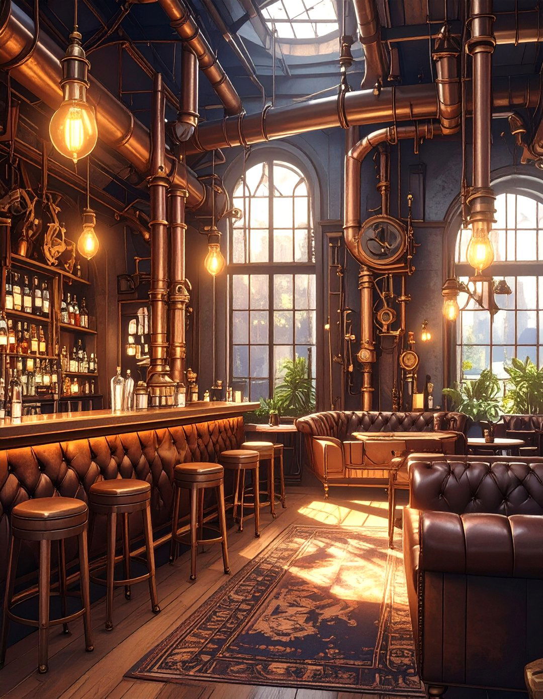 Steampunk Inspired Bar and Lounge - 30 commercial interior design ideas