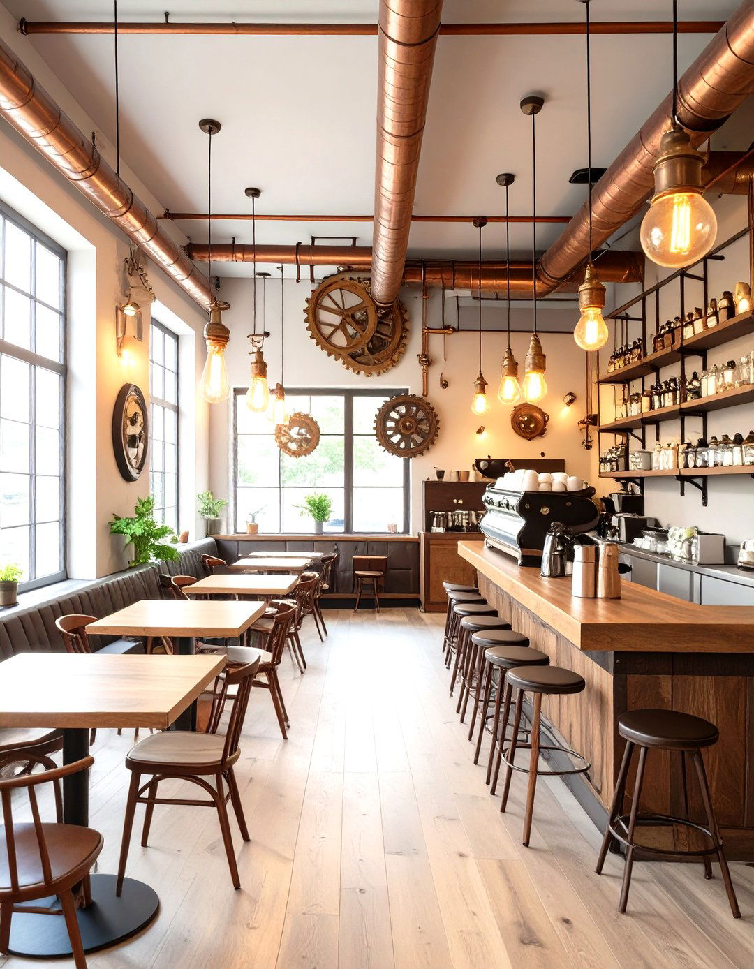 Steampunk Inspired Coffee Shop Interior - 30 interior design education ideas