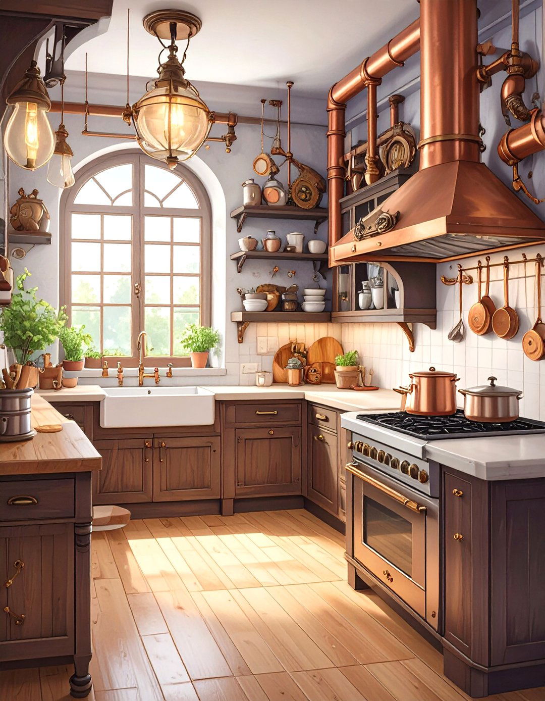Steampunk Inspired Kitchen - 30 bloxburg kitchen ideas
