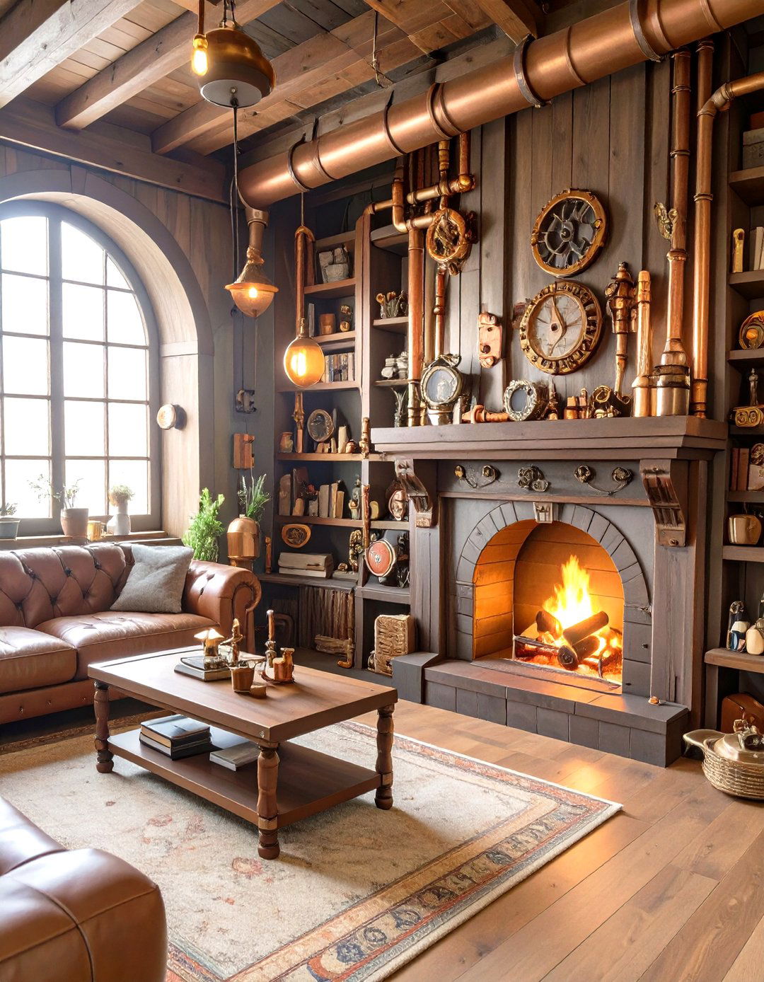 Steampunk Inventors Workshop - 30 minecraft living room ideas