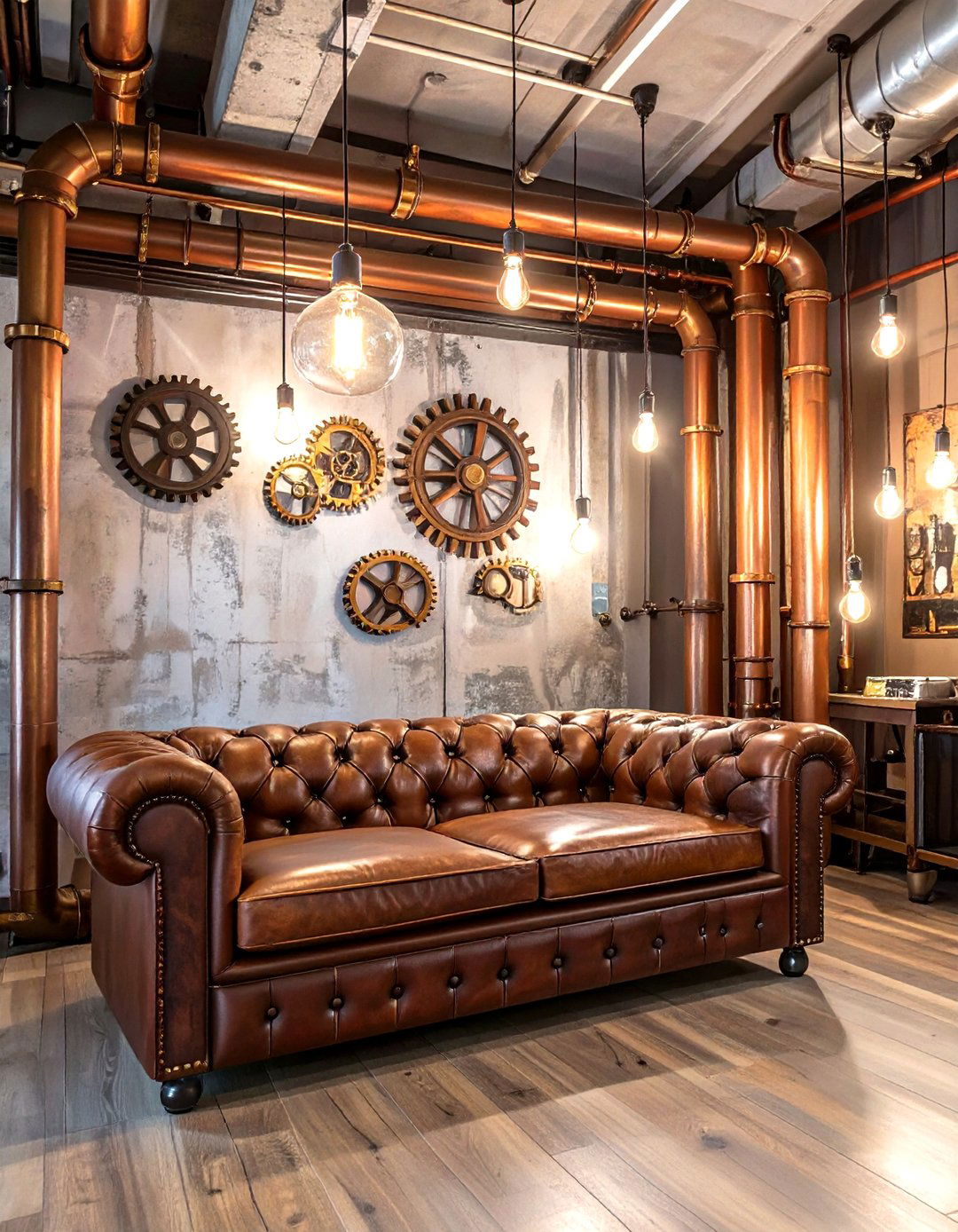 Steampunk Themed Entertainment Room - 30 interior design photos ideas