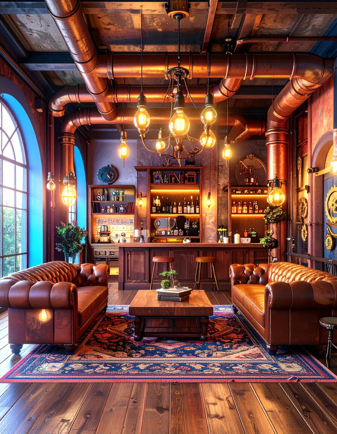 Steampunk Themed Entertainment Room - 30 3d interior design software ideas