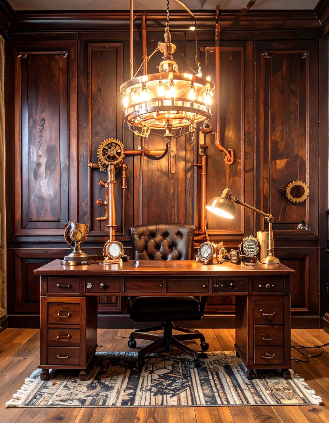 Steampunk Themed Study - 30 interior design drawing ideas