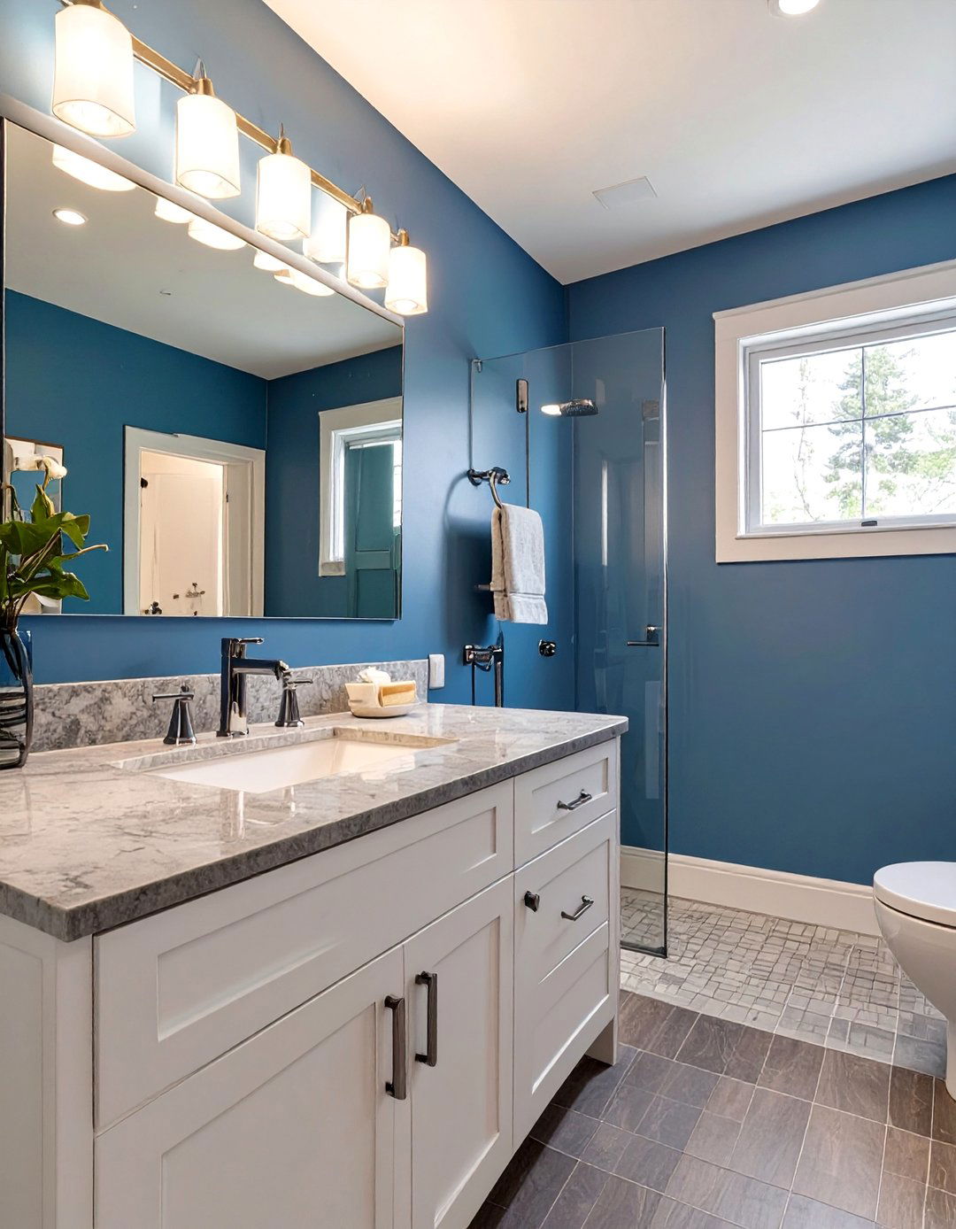 Steel Blue Bathroom - 30 bathroom paint ideas