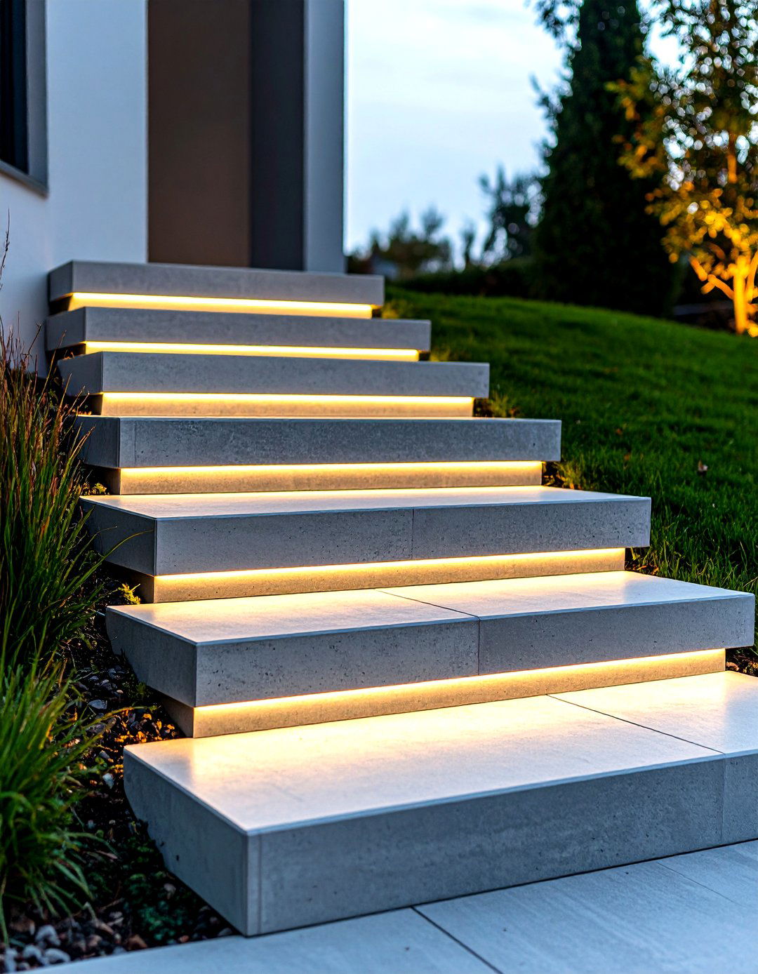 Step and Stairway Safety Lighting - 30 front yard lighting ideas