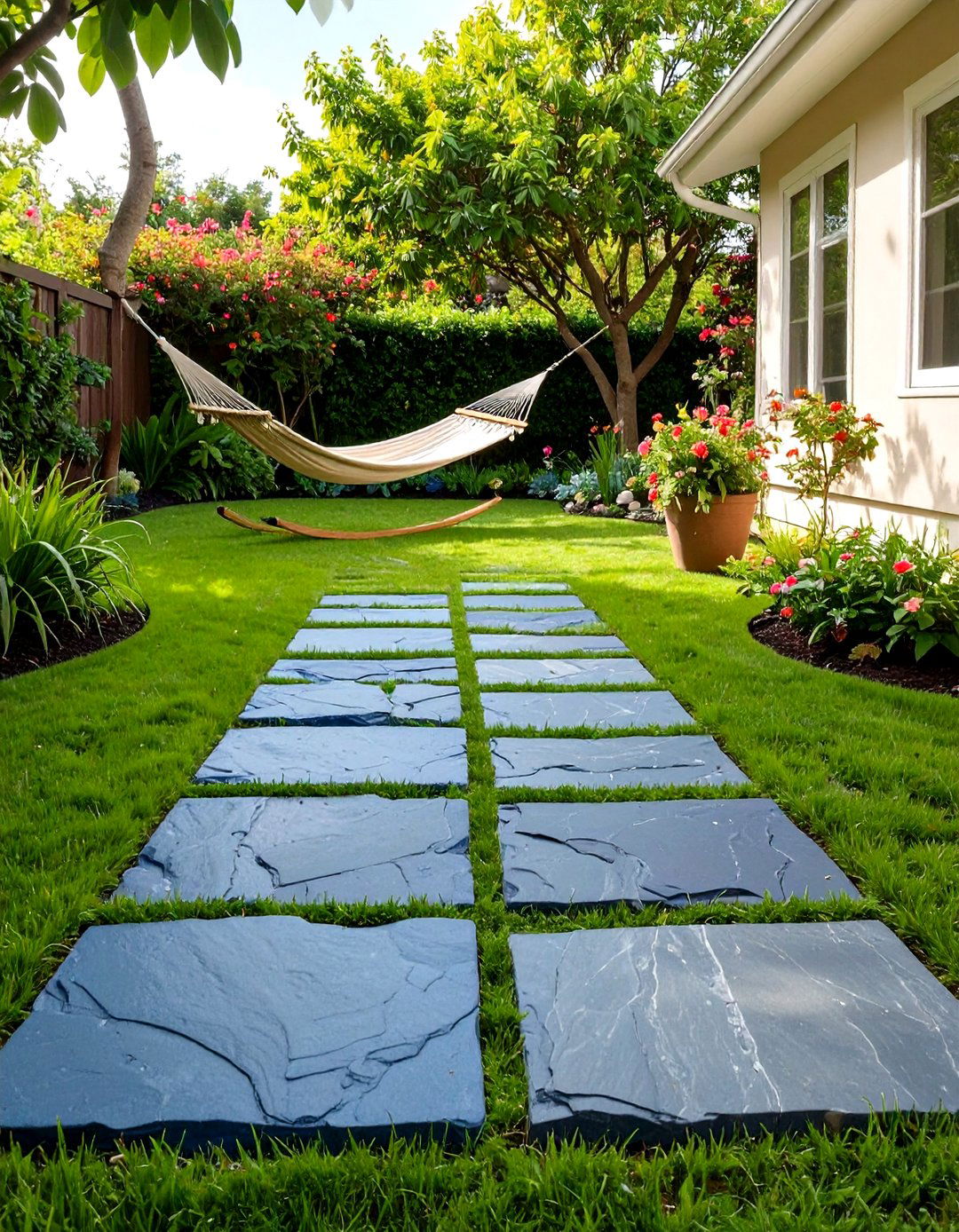 Stepping Stone Style Paver Patio - 30 simple paver patio ideas