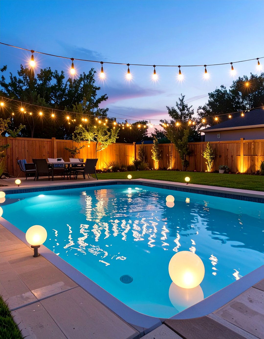 Stock Tank Pool with Solar Lighting - 30 backyard stock tank pool ideas