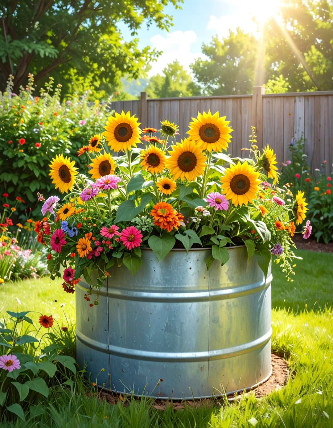 Stock Tank Raised Garden Bed - 30 small backyard garden ideas