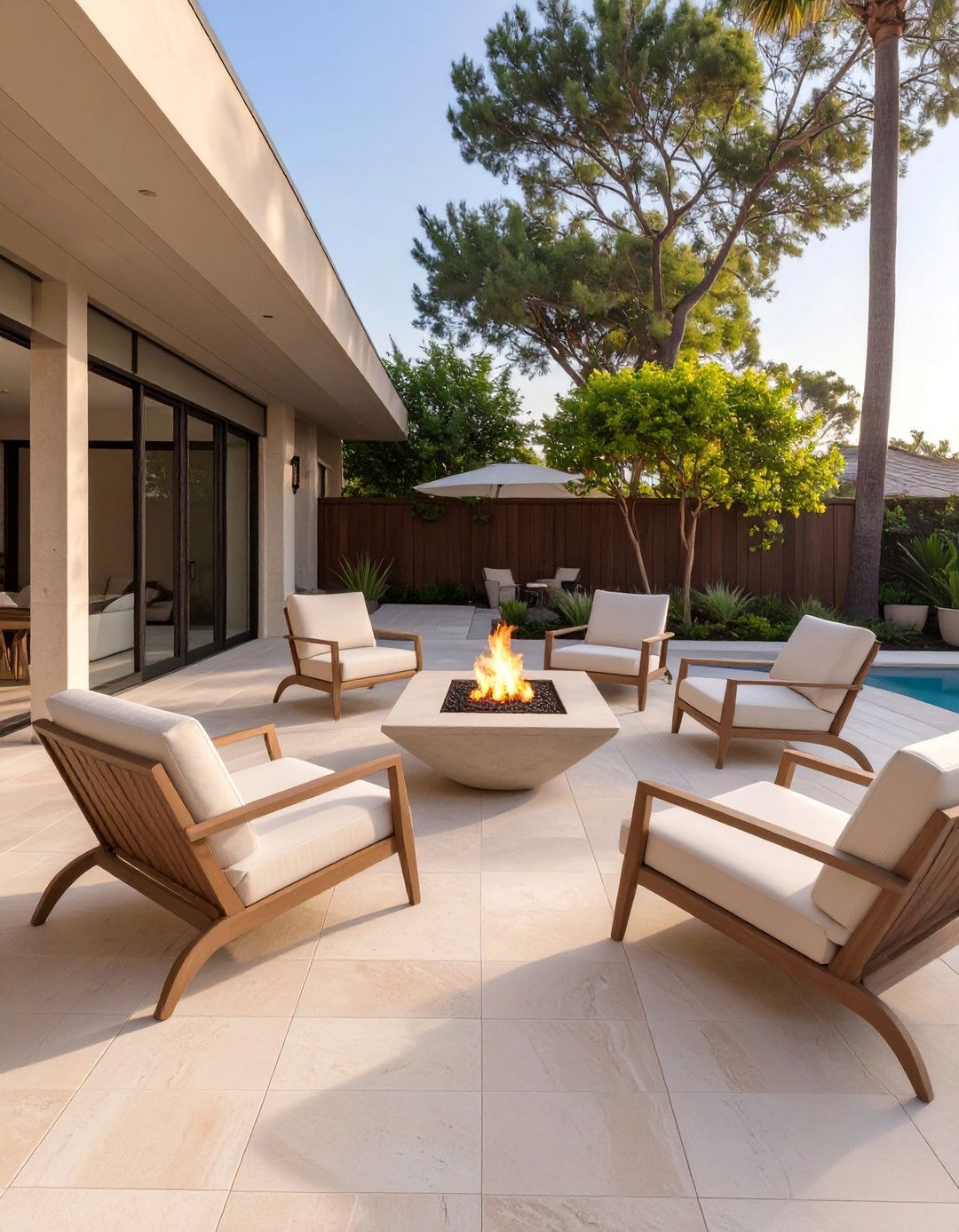 Stone Look Porcelain Pavers - 30 deck floor covering ideas