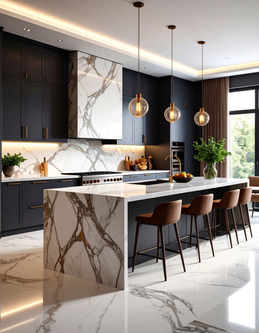 Stone Slab Backsplash Kitchen - 30 kitchen decor ideas 2025