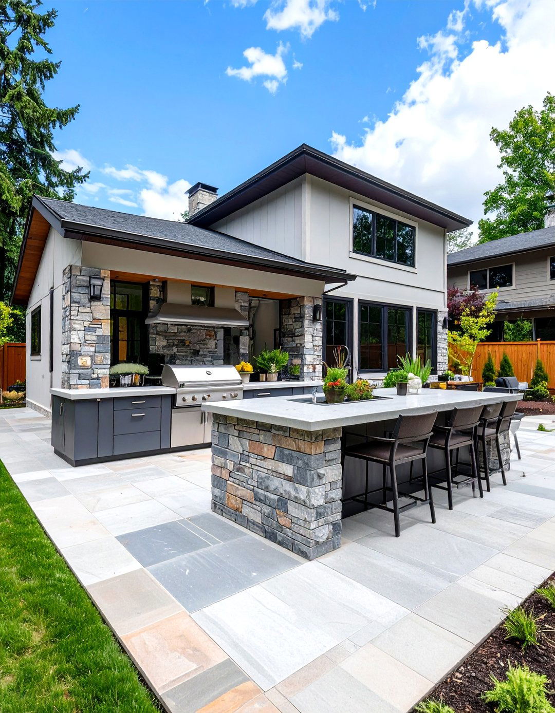 Stone Veneer Patio Kitchen - 30 patio kitchen ideas