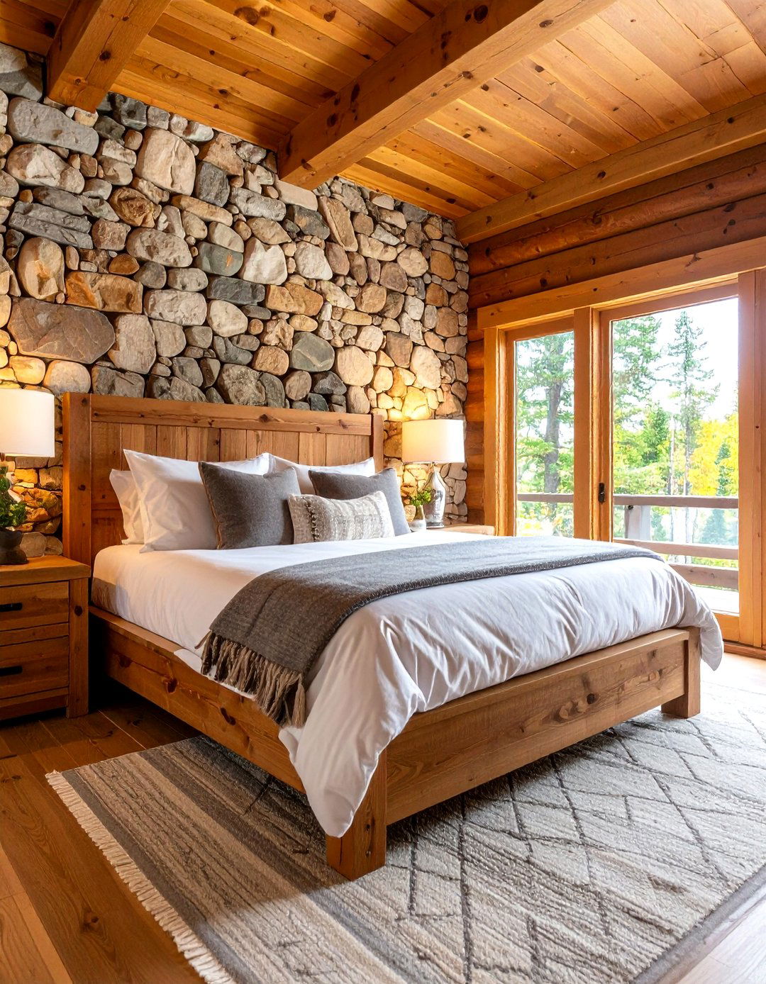 Stone Veneer Wall Bedroom - 30 accent wall ideas for bedroom