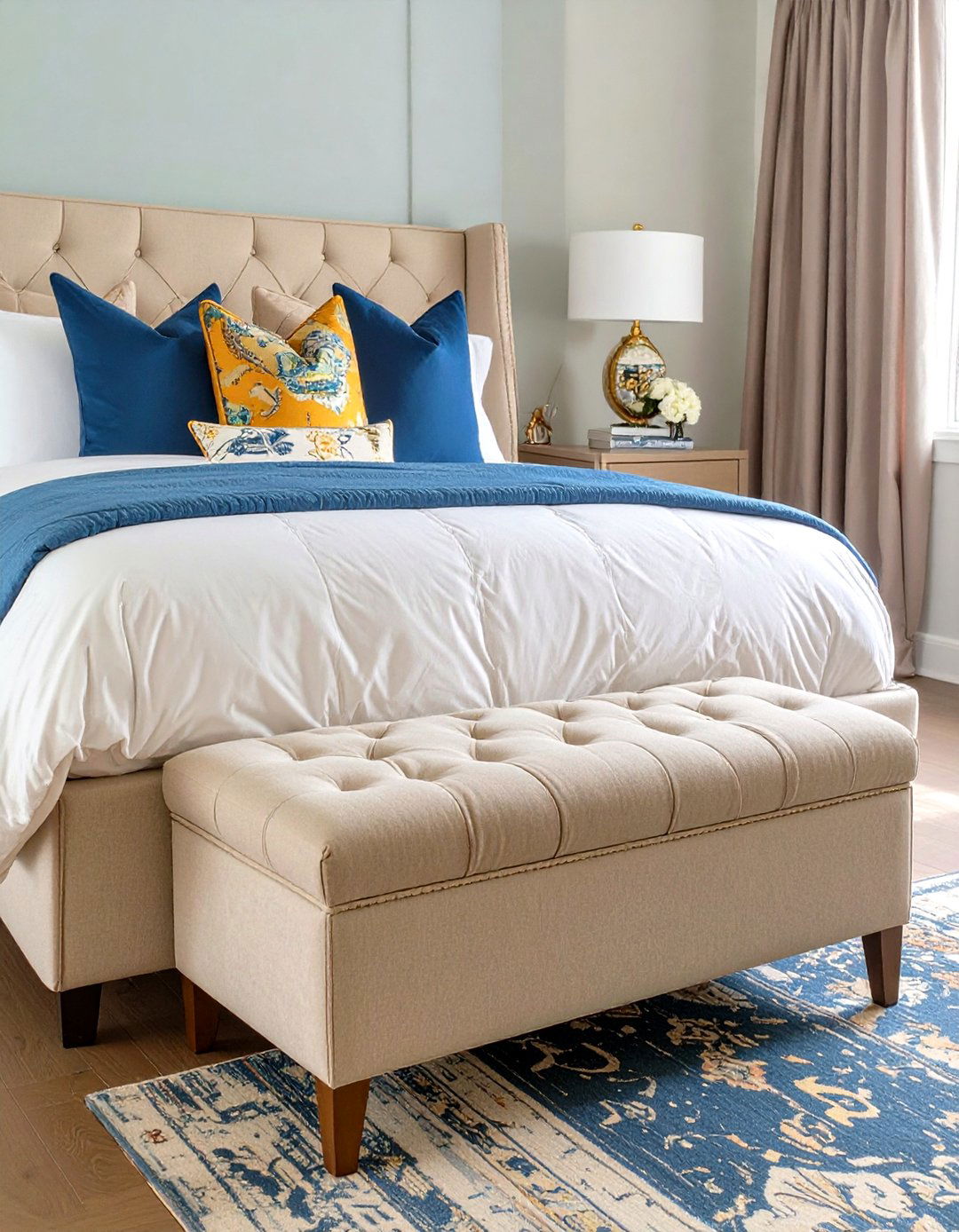 Storage Benches at the Foot of the Bed - 30 small bedroom furniture ideas