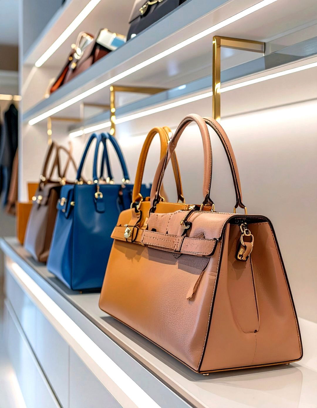 Store Handbags on Dedicated Shelves - 30 ways to organize your closet ideas