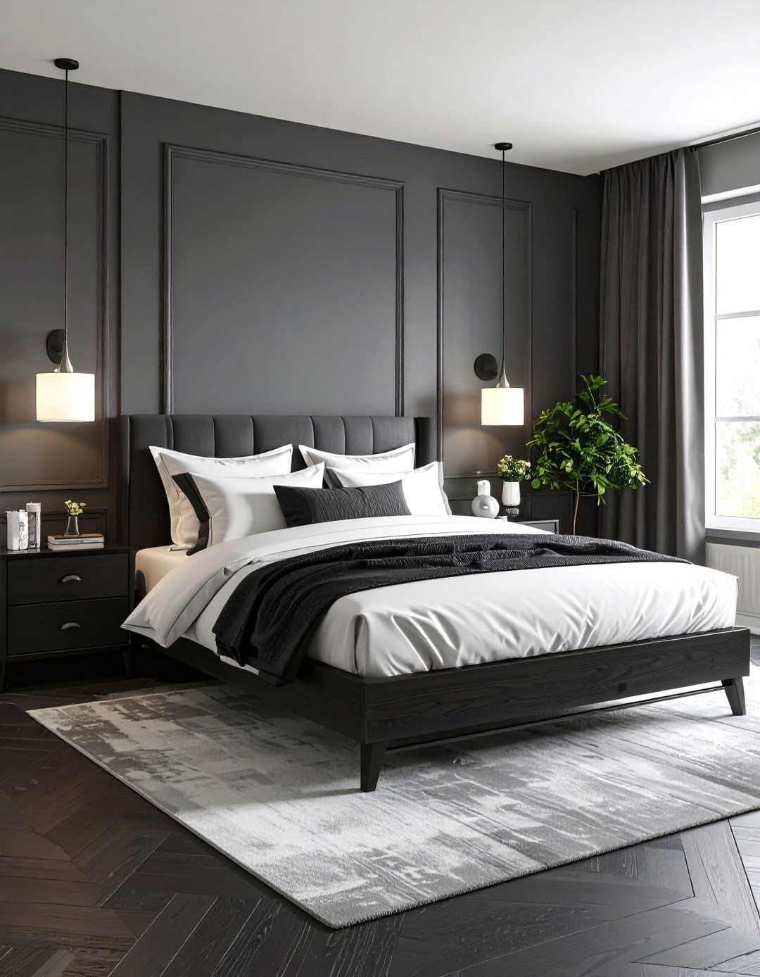 Stormy Gray Primary Bedroom - 30 2025 paint color trends
