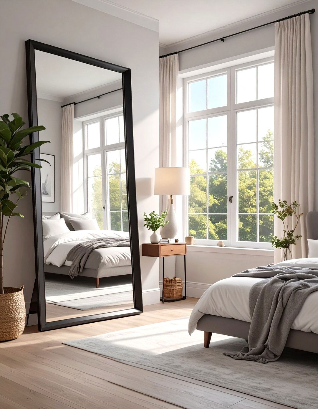 Strategic Mirror Placement - 30 small master bedroom ideas