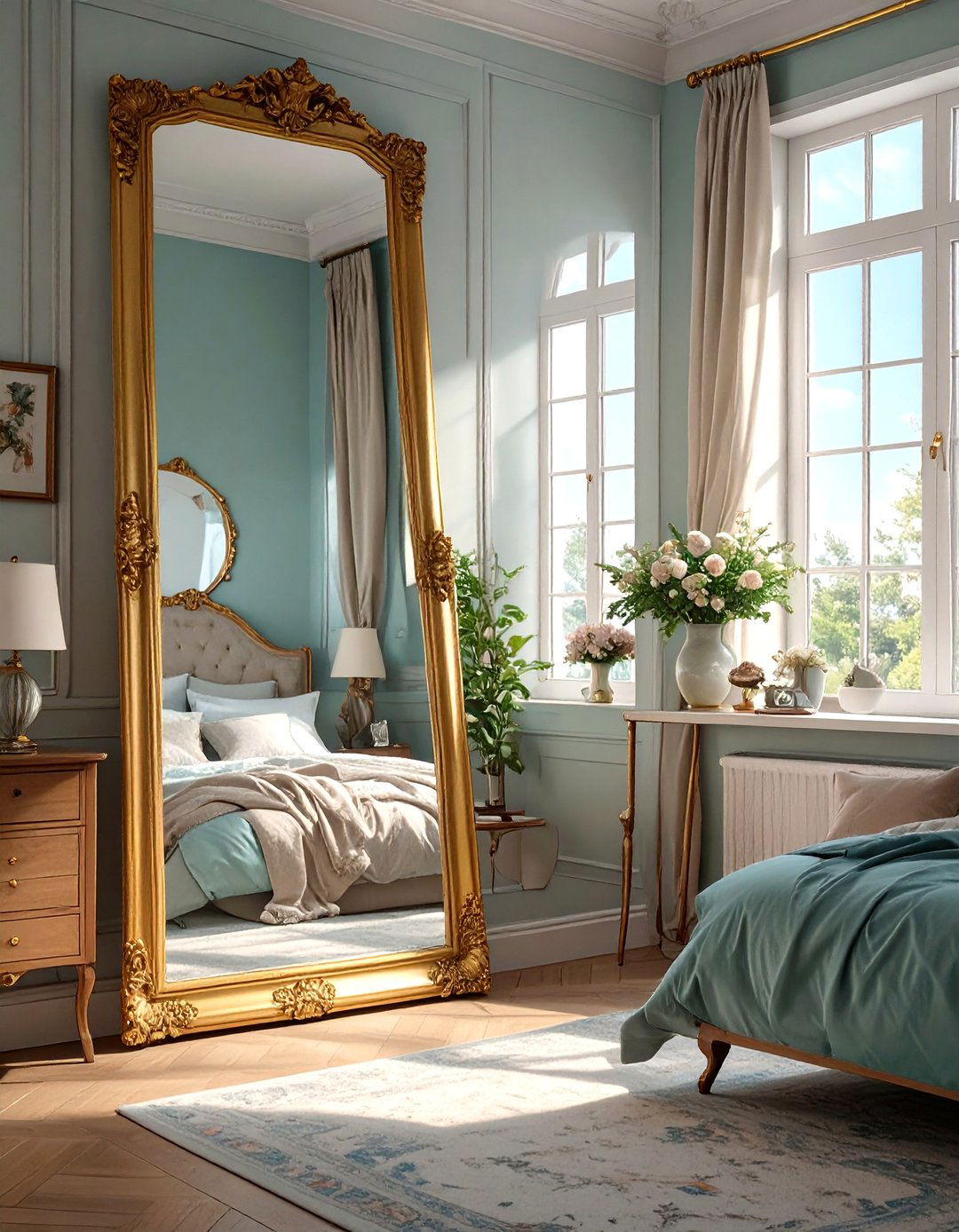 Strategic Mirror Placement in Small Bedrooms - 30 small bedroom decor ideas