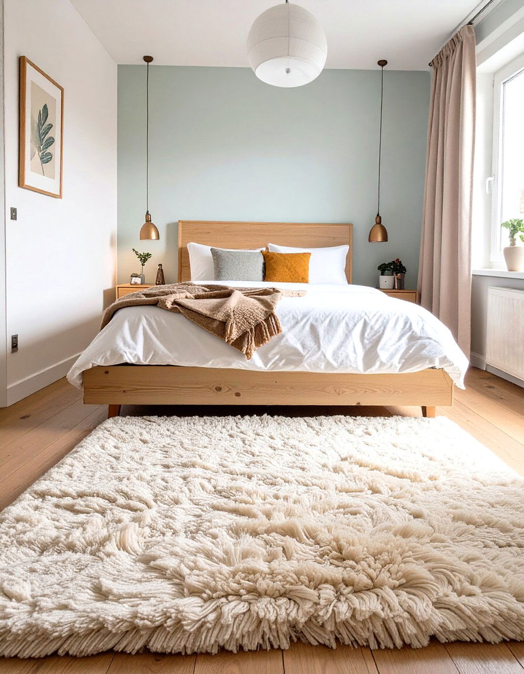 Strategic Rug Placement in a Tiny Bedroom - 30 tiny bedroom ideas