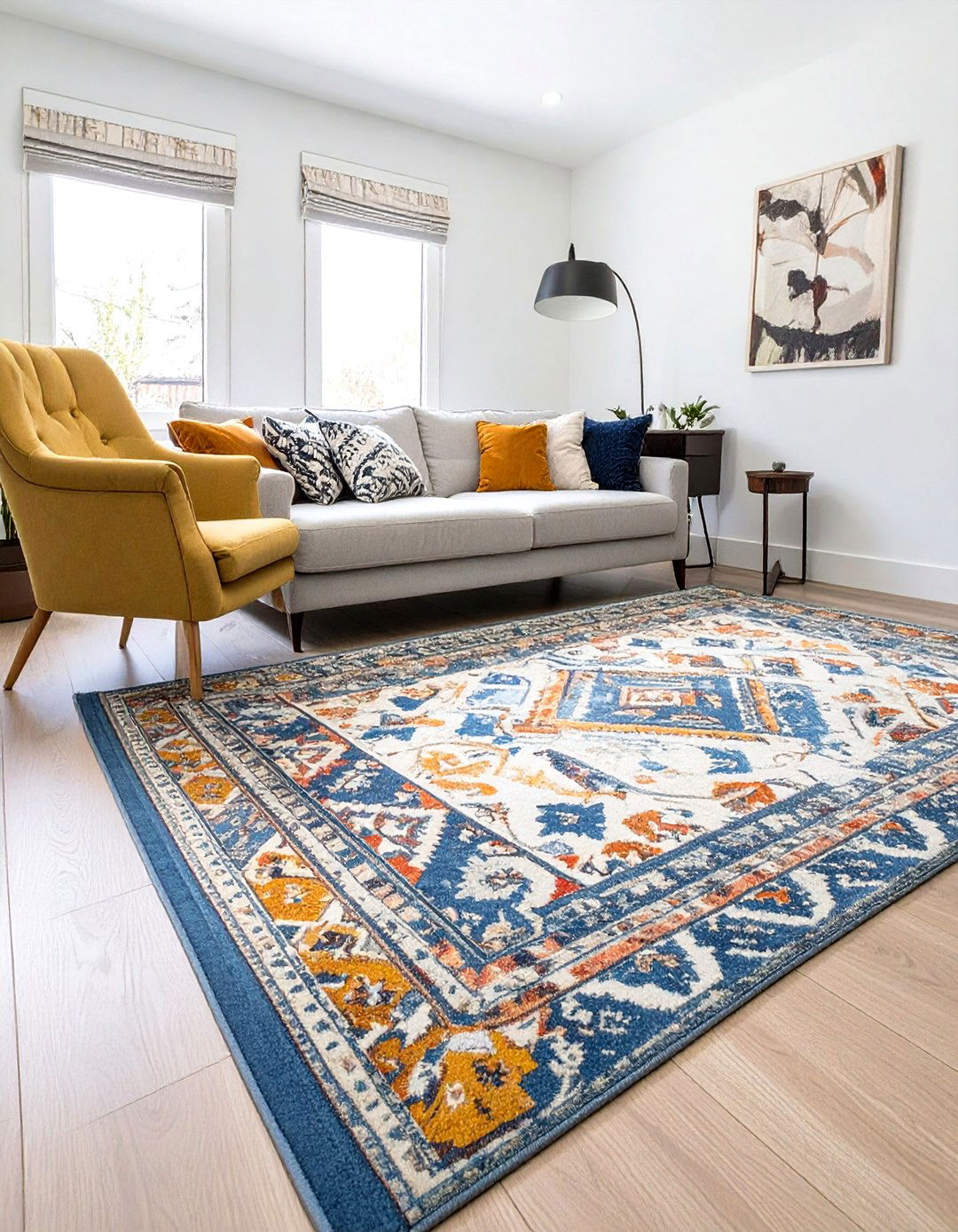 Strategic Rug Placement to Define Zones - 30 small room decor ideas