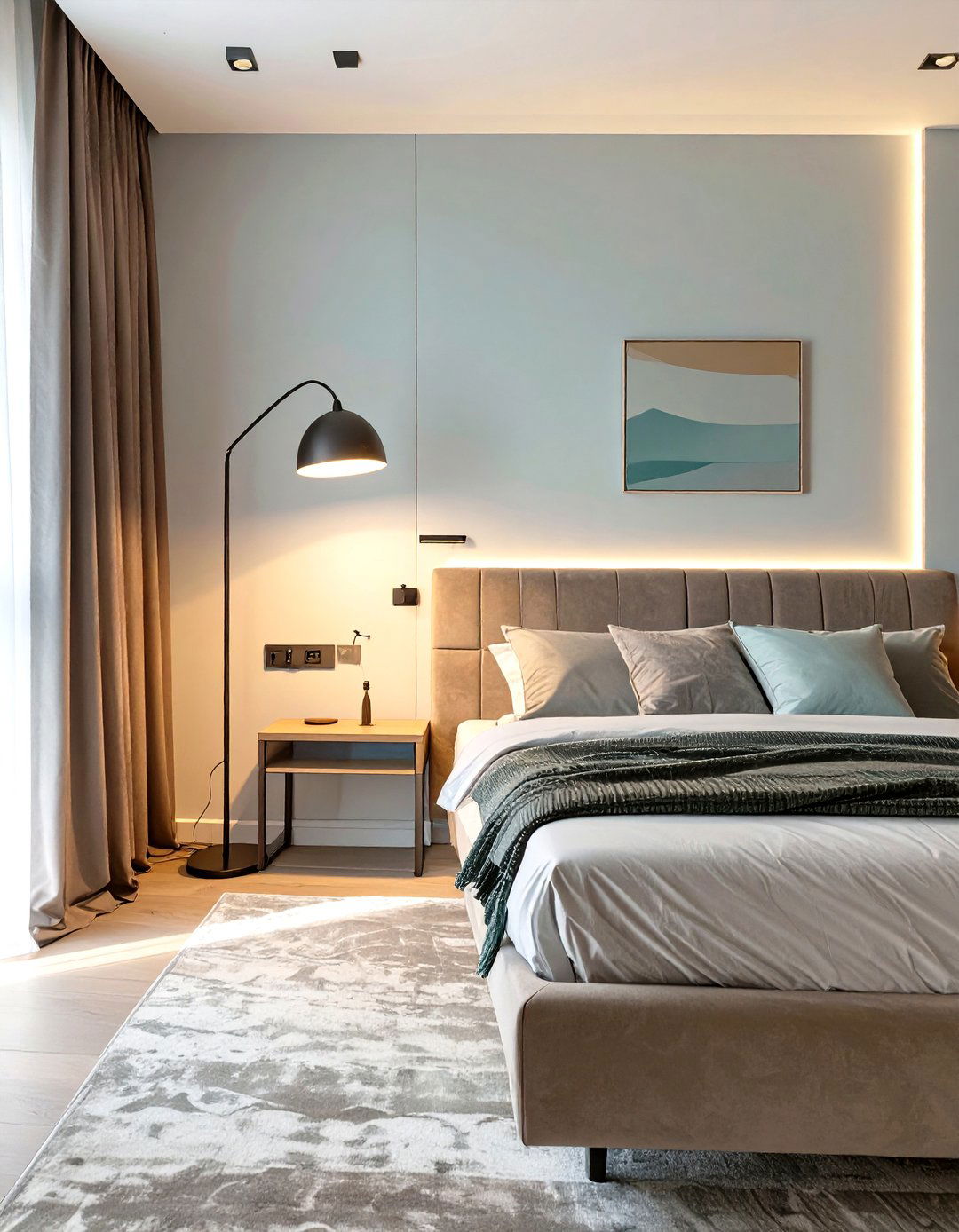Strategic Use of Task Lighting - 30 small apartment bedroom ideas