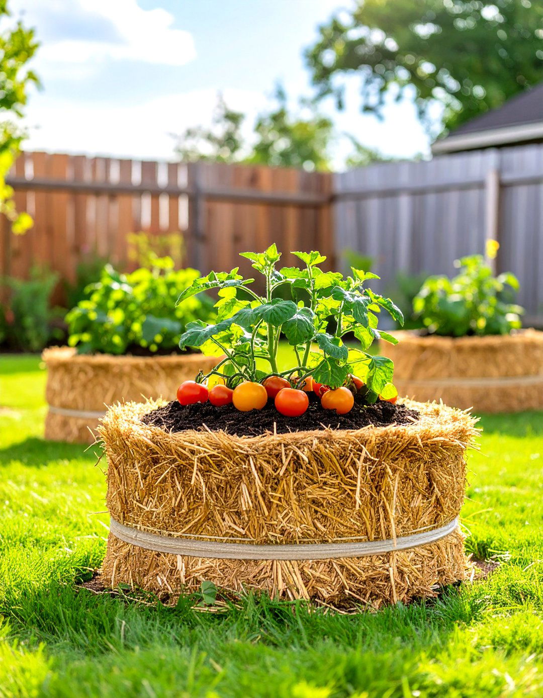 Straw Bale Small Vegetable Garden - 30 small vegetable garden ideas