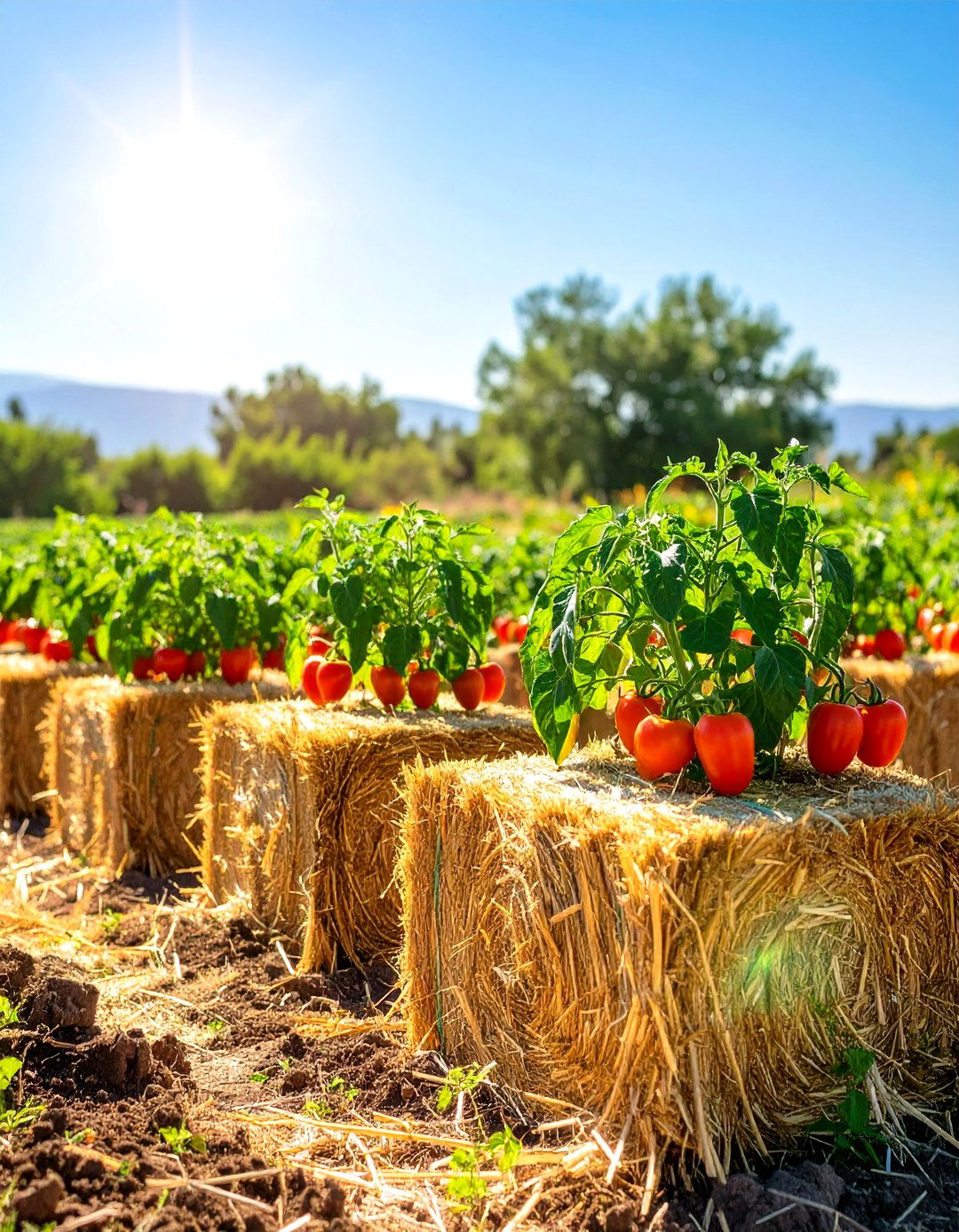Straw Bale Vegetable Garden - 30 vegetable garden design ideas