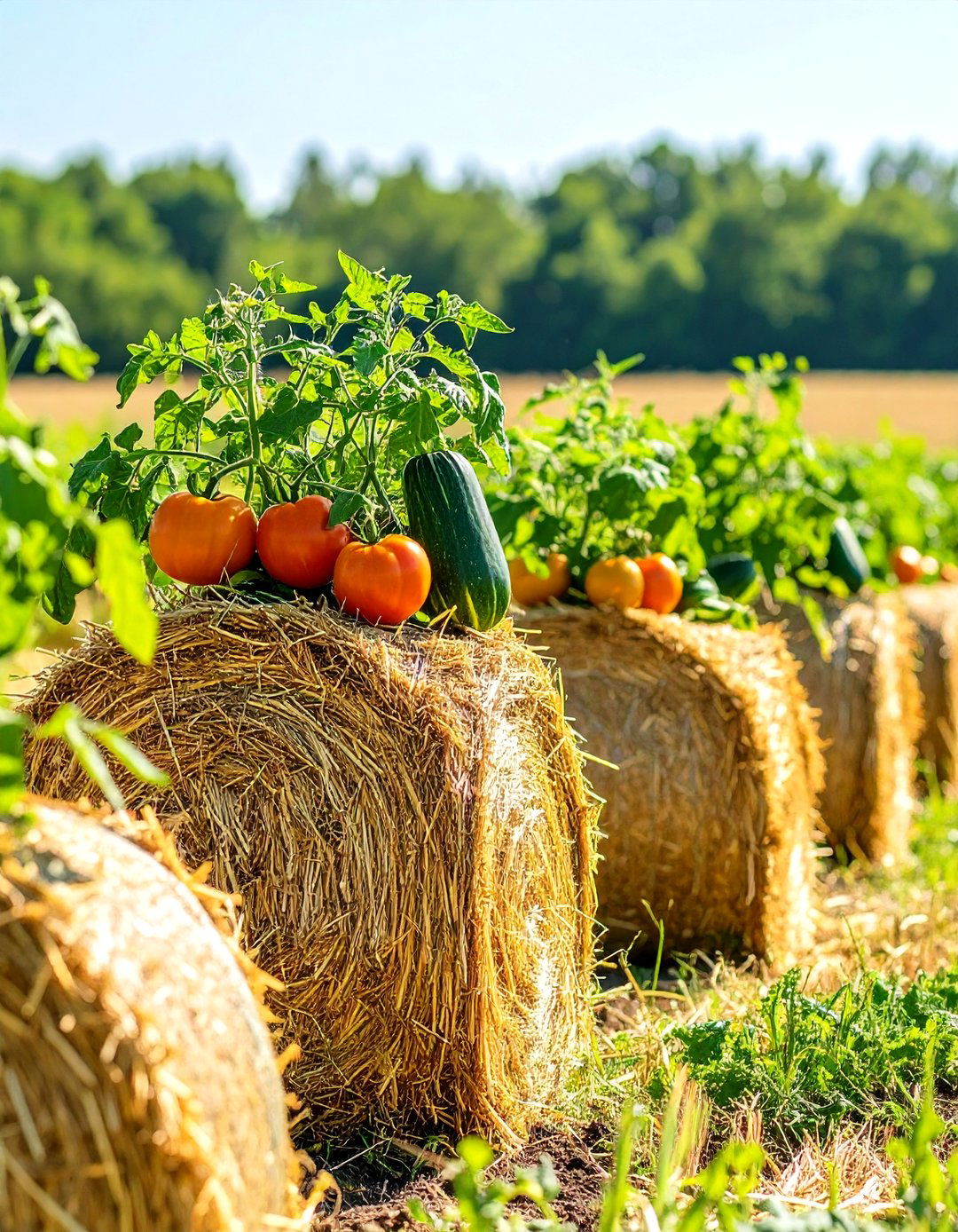Straw Bale Veggie Garden - 30 veggie garden ideas