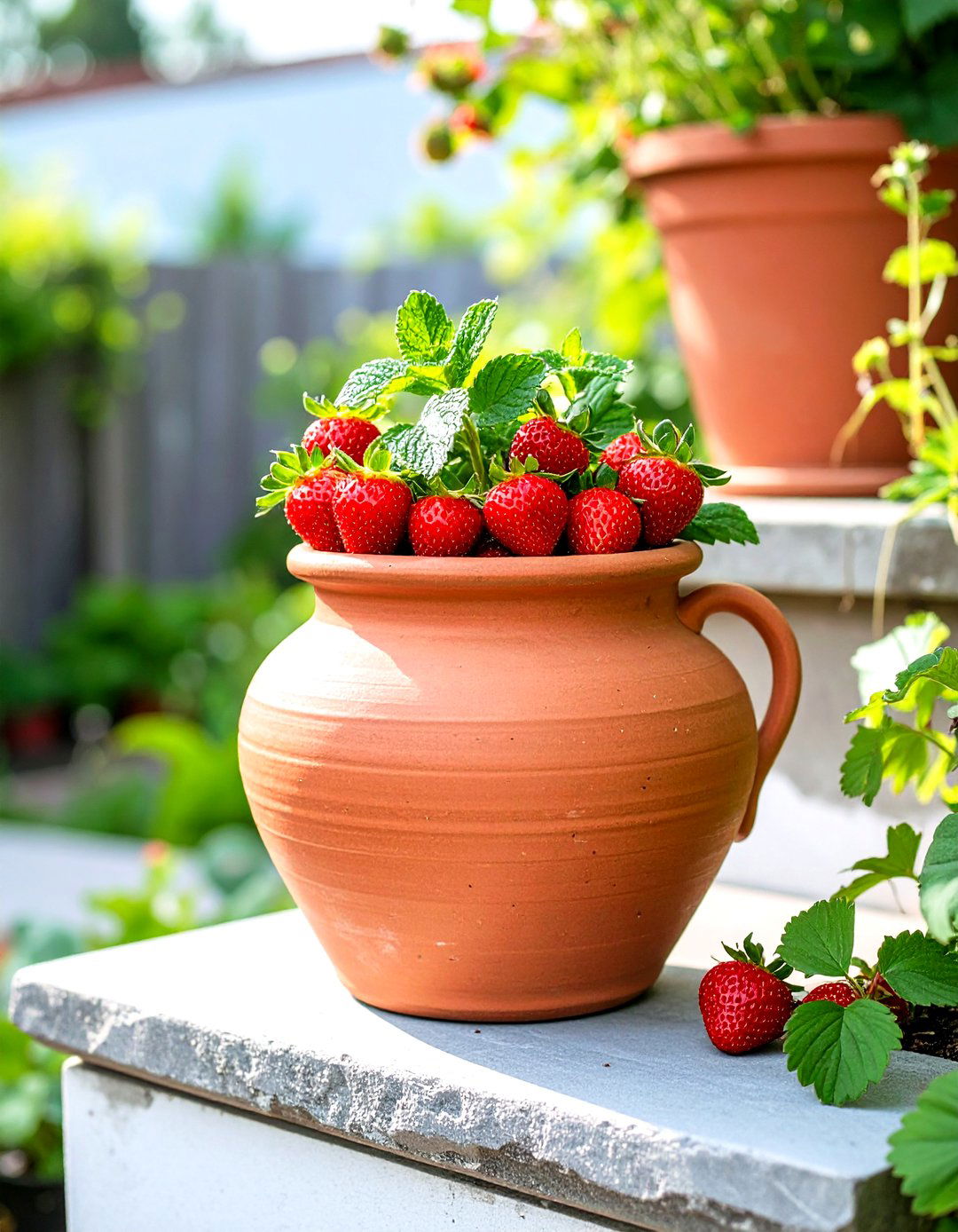 Strawberry Jar Small Backyard Vegetable Garden - 30 small backyard backyard vegetable garden ideas